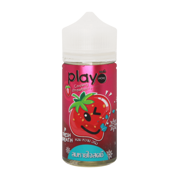 Play More Cooling strawberry Freebase 100ml